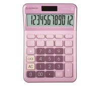 Office calculator DONAU TECH, 12-digit display, square root function, GT, dim. 175x126 mm, pink