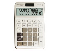 Office calculator DONAU TECH, 12-digit display, square root function, GT, dim. 175x126 mm, beige