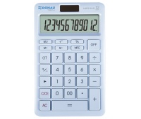 Office calculator DONAU TECH, 12-digit display, square root function, GT, dim. 166x104 mm, light blue