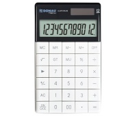 Office calculator DONAU TECH, 12-digit display, square root function, GT, dim. 166x100 mm, white