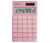 Office calculator DONAU TECH, 12-digit display, square root function, GT, dim. 166x100 mm, pink