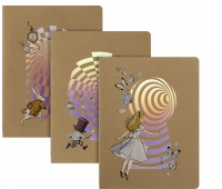 Set of 3 notebooks MOLESKINE Cahier 2026 Alice, XL, 19x25cm