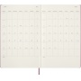 Kalendarz dzienny MOLESKINE 2027, 12M, L, 13x21cm, twarda oprawa, majestic pink, Kalendarze, Zeszyty i bloki