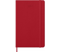 Kalendarz dzienny MOLESKINE 2027, 12M, L, 13x21cm, twarda oprawa, scarlet red