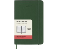 Daily planner MOLESKINE 2027, 12M, P, 9x14cm, soft cover, myrtle green