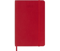 Daily planner MOLESKINE 2027, 12M, P, 9x14cm, soft cover, scarlet red
