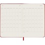 Kalendarz dzienny MOLESKINE 2027, 12M, P, 9x14cm, twarda oprawa, scarlet red, Kalendarze, Zeszyty i bloki