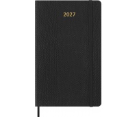 Kalendarz tygodniowy MOLESKINE 2027, 12M, L, 13x21cm, edycja limitowana, syntetyczna sk&oacute;ra węża, box, czarny
