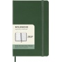 Kalendarz tygodniowy MOLESKINE 2027, 12M, P, 9x14cm, twarda oprawa, myrtle green, Kalendarze, Zeszyty i bloki