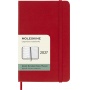 Kalendarz tygodniowy MOLESKINE 2027, 12M, P, 9x14cm, twarda oprawa, scarlet red, Kalendarze, Zeszyty i bloki