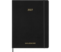 Kalendarz tygodniowy wertykalny MOLESKINE 2027, 13M, XXL, 23,5x28cm, miękka oprawa, czarny