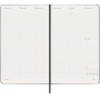Kalendarz tygodniowy wertykalny MOLESKINE Pro 2027, 12M, L, 13x21cm, twarda oprawa, czarny, Kalendarze, Zeszyty i bloki
