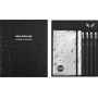 Set MOLESKINE NASA: 2 pins + 1 notebook L ruled + 4 pencils