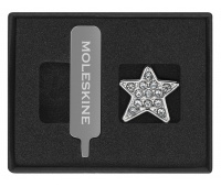 Przypinka MOLESKINE Star Crystal, srebrna