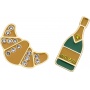Set of 2 pins MOLESKINE Countries, France, Croissant & Champagne