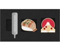 Zestaw 2 przypinek MOLESKINE Kraje, Japan, Nigiri & Mount Fuji