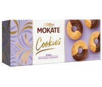 Ciastka MOKATE, ringi z ciemną czekoladą, 150g