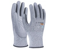 Rękawice antyprzecięciowe DONAU SAFETY DS-PU Anti-Cut C, rozm. 7, jasnoszary
