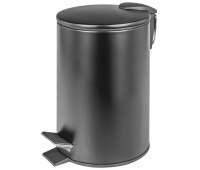 Kosz ze stopką DONAU HOME Modern, wolnoopadający, 3l, czarny
