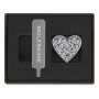 Pin MOLESKINE Heart Crystal, silver
