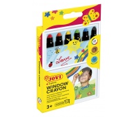 Glass crayons JOVI, decorative, 6 pcs, assorted colors
