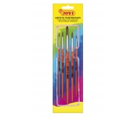 Artist brushes JOVI, 5 pcs, blister, assorted colors