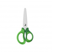 School scissors KEYROAD, 5", ergonomic, soft, blister, assorted colors