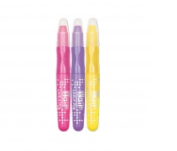 Hair chalk KEYROAD, with comb, 3 pcs., blister, pink, purple, yellow