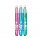 Hair chalk KEYROAD, with comb, 3 pcs., blister, pink, blue, green