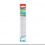 Ruler KEYROAD, 15cm, with wavy edge, hanger, transparent