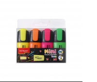 Highlighters KEYROAD Neon, 4 pcs., blister, assorted colors