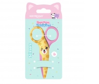 School scissors KEYROAD Bounce Buddies, safe, blister, assorted colors
