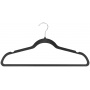 Clothes hanger, non-slip, DONAU HOME, 44x23x0.5cm, 20 pcs., black