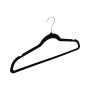 Clothes hanger, non-slip, DONAU HOME, 44x23x0.5cm, 20 pcs., black