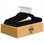 Clothes hanger, non-slip, DONAU HOME, 44x23x0.5cm, 20 pcs., black