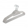 Clothes hanger, non-slip, DONAU HOME, 44x23x0.5cm, 20 pcs., grey