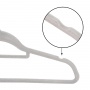 Clothes hanger, non-slip, DONAU HOME, 44x23x0.5cm, 20 pcs., grey