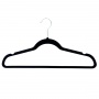 Clothes hanger, non-slip, DONAU HOME, 44x23x0.5cm, 60 pcs., black