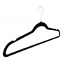 Clothes hanger, non-slip, DONAU HOME, 44x23x0.5cm, 60 pcs., black