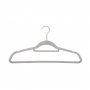 Clothes hanger, non-slip, DONAU HOME, 44x23x0.5cm, 60 pcs., grey