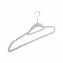 Clothes hanger, non-slip, DONAU HOME, 44x23x0.5cm, 60 pcs., grey