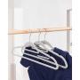 Clothes hanger, non-slip, DONAU HOME, 44x23x0.5cm, 60 pcs., grey