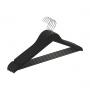 Wooden clothes hanger, DONAU HOME, 44.5x23x1.2cm, 10 pcs., black