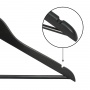 Wooden clothes hanger, DONAU HOME, 44.5x23x1.2cm, 10 pcs., black