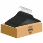 Wooden clothes hanger, DONAU HOME, 44.5x23x1.2cm, 10 pcs., black