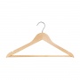Wooden clothes hanger, DONAU HOME, 44.5x23x1.2cm, 10 pcs., natural