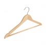 Wooden clothes hanger, DONAU HOME, 44.5x23x1.2cm, 10 pcs., natural