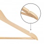 Wooden clothes hanger, DONAU HOME, 44.5x23x1.2cm, 10 pcs., natural
