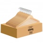 Wooden clothes hanger, DONAU HOME, 44.5x23x1.2cm, 10 pcs., natural