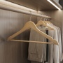 Wooden clothes hanger, DONAU HOME, 44.5x23x1.2cm, 10 pcs., natural